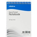 NOTEBOOK INITIATIVE SPIRAL POCKET TOP BOUND 560 112 X 77MM NOTE BOOK 96 PAGE EACH1 PACK20