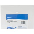 DOCUMENT WALLET PLASTIC WITH BUTTON A4 CLEAR 10PK