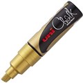 CHALK MARKER LIQUID PWE8K UNIBALL CHISEL TIP 8MM GOLD