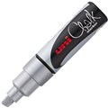 CHALK MARKER LIQUID PWE8K UNIBALL CHISEL TIP 8MM SILVER