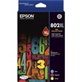 EPSON 802XL 802 INK CARTRIDGE HIGH YIELD COLOUR PACK CYAN MAGENTA YELLOW