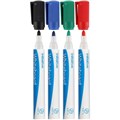 WHITEBOARD MARKER INITIATIVE 2MM BULLET NIB ASSORTED COLOURS WALLET 4PK