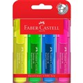 HIGHLIGHTER FABER CASTELL TEXTLINER ICE CHISEL ASSORTED WALLET 4PK
