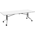 TABLE FOLDING RAPID EDGE BOARDROOM 2400 X 1000 X 743MM BRILLIANT WHITE TOP