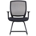 CHAIR RAPIDLINE HARTLEY VISITOR CANTILEVER MEDIUM MESH BACK ARMS BLACK