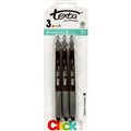 TEXTA RETRACTABLE BALLPOINT PEN MEDIUM BLACK 3PK