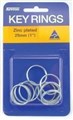 KEY RING 25MM ZINC PLATED 10PK