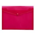 DOCUMENT WALLET PLASTIC WITH BUTTON A4 NP9592 RED