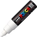 POSCA PAINT MARKER PC7M UNIBALL MEDIUM BULLET TIP NO 1 55MM WHITE