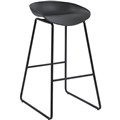 STOOL BAR RAPIDLINE ARIES BARSTOOL BLACK POWDERCOATED FRAME WITH POLYPROPYLENE SHELL SEAT BLACK