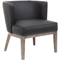 YS DESIGN LEO COMFORT TUB CHAIR BLACK