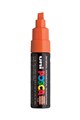POSCA PAINT MARKER PC8K UNIBALL BROAD CHISEL TIP NO 4 8MM ORANGE