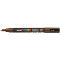 POSCA PAINT MARKER PC3M UNIBALL FINE BULLET TIP NO 21 13MM BROWN