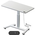 DESK MOBILE SIT  STAND HOTSPOT ELECTRIC SIT TO STAND DESK SINGLE STEM LEG 1200 X 600MM WHITEWHITE