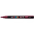POSCA PAINT MARKER PC3M UNIBALL FINE BULLET TIP NO 60 13MM RED WINE