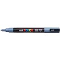 POSCA PAINT MARKER PC3M UNIBALL FINE BULLET TIP NO 61 13MM SLATE GREY