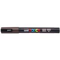 POSCA PAINT MARKER PC3M UNIBALL FINE BULLET TIP NO 22 13MM DARK BROWN