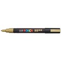 POSCA PAINT MARKER PC3M UNIBALL FINE BULLET TIP NO 25 13MM GOLD