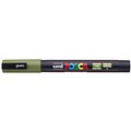 POSCA PAINT MARKER PC3M UNIBALL FINE BULLET TIP NO 7 13MM KHAKI GREEN
