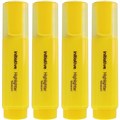 HIGHLIGHTER INITIATIVE CHISEL YELLOW WALLET 4PK
