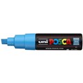 POSCA PAINT MARKER PC8K UNIBALL BROAD CHISEL TIP NO 71 8MM TURQUOISE