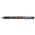 POSCA PAINT MARKER PC1MR UNIBALL ULTRA FINE PIN TYPE TIP NO 26 07MM SILVER
