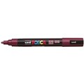 POSCA PAINT MARKER PC5M UNIBALL MEDIUM BULLET TIP NO 60  25MM RED WINE
