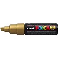 POSCA PAINT MARKER PC8K UNIBALL BROAD CHISEL TIP NO 25 8MM GOLD