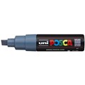 POSCA PAINT MARKER PC8K UNIBALL BROAD CHISEL TIP NO 61 8MM SLATE GREY