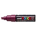 POSCA PAINT MARKER PC8K UNIBALL BROAD CHISEL TIP NO 60 8MM RED WINE