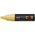 POSCA PAINT MARKER PC8K UNIBALL BROAD CHISEL TIP F54 8MM FLUORO FLUORESCENT LIGHT ORANGE