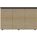 CUPBOARD CABINET RAPID INFINITY DELUXE 3 SWING DOOR 1200 X 450 X 730MM NATURAL OAK LAMINATE BLACK RIGID EDGING