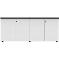 CUPBOARD CABINET RAPID INFINITY DELUXE 4 SWING DOOR 1800 X 450 X 730MM NATURAL WHITE LAMINATE BLACK RIGID EDGING