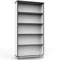 BOOKCASE SHELVING RAPID INFINITY 1800 X 900 X 315MM NATURAL WHITE LAMINATE BLACK EDGING