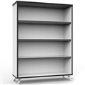 BOOKCASE SHELVING RAPID INFINITY 1200 X 900 X 315MM NATURAL WHITE LAMINATE BLACK EDGING