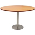 TABLE RAPIDLINE ROUND DISC BASE 1200MM BEECHSTAINLESS STEEL