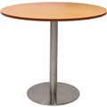 TABLE RAPIDLINE ROUND DISC BASE 900MM BEECHSTAINLESS STEEL