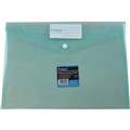 DOCUMENT WALLET WITH BUTTON CLOSURE PROTEXT A4 PP GREEN