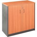 CUPBOARD CABINET OXLEY STATIONERY 900H X 900W X 450MMD BEECHIRONSTONE