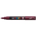 POSCA PAINT MARKER PC1M UNIBALL EXTRA FINE BULLET TIP NO 60  07MM RED WINE