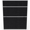 DIVIDER PARTITION SCREEN RAPIDLINE SHUSH30 1200 X 1500MM BLACK