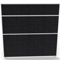 DIVIDER PARTITION SCREEN RAPIDLINE SHUSH30 1500H X 1500MMW BLACKWHITE
