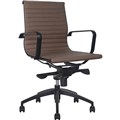 CHAIR RAPIDLINE PU605M EXECUTIVE MEDIUM BACK ARMS TANBLACK