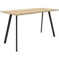 RAPIDLINE ETERNITY HIGH BAR TABLE 1800 X 750MM NATURAL OAK  BLACK