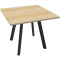 RAPIDLINE ETERNITY SQUARE TABLE 900 X 900MM NATURAL OAK  BLACK