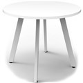 RAPIDLINE ETERNITY ROUND TABLE 900MM NATURAL WHITE  WHITE SATIN