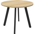 RAPIDLINE ETERNITY ROUND TABLE 900MM NATURAL OAK  BLACK