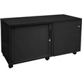 CREDENZA CUPBOARD CABINET MOBILE GO STEEL CADDY OFFICE STORAGE LEFT HAND 1050 X 460 X 570MM BLACK