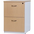 OXLEY FILING CABINET 2 DRAWER 476 X 550 X 715MM OAK  WHITE