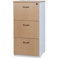 OXLEY FILING CABINET 3 DRAWER 475 X 550 X 1029MM OAK  WHITE